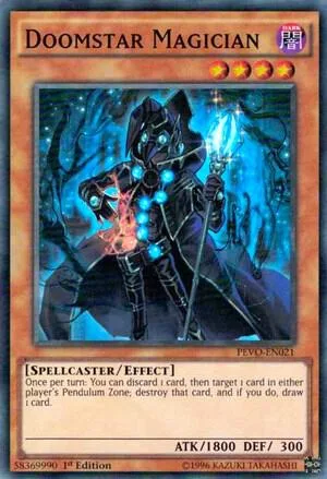 Doomstar Magician PEVO-EN021 Yu-Gi-Oh card from Pendulum Evolution