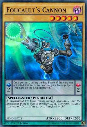 Foucault's Cannon PEVO-EN024 Yu-Gi-Oh card from Pendulum Evolution