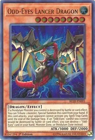 Odd-Eyes Lancer Dragon BLLR-EN001 Yu-Gi-Oh card from Battles of Legend: Light's Revenge