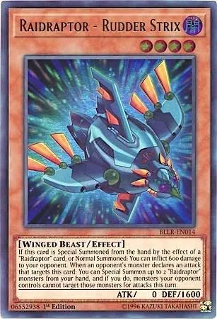 Raidraptor - Rudder Strix BLLR-EN014 Yu-Gi-Oh card from Battles of Legend: Light's Revenge