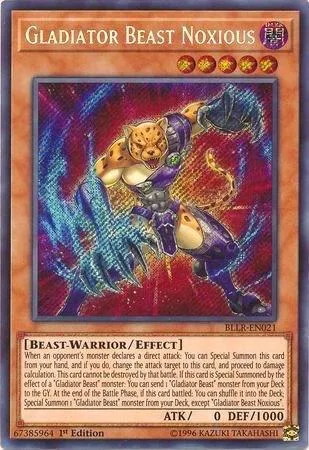Gladiator Beast Noxious BLLR-EN021 Yu-Gi-Oh card from Battles of Legend: Light's Revenge