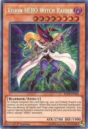 Vision HERO Witch Raider BLLR-EN026 Yu-Gi-Oh card from Battles of Legend: Light's Revenge