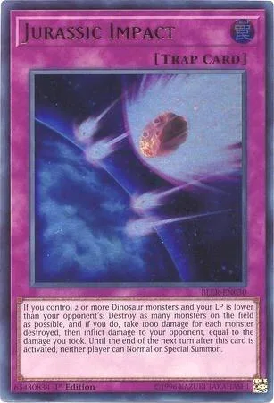 Jurassic Impact BLLR-EN030 Yu-Gi-Oh card from Battles of Legend: Light's Revenge