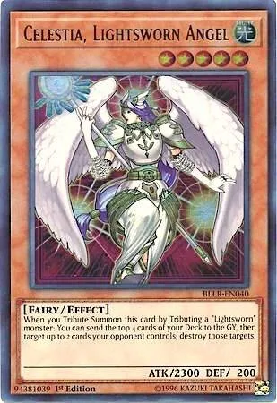 Celestia, Lightsworn Angel BLLR-EN040 Yu-Gi-Oh card from Battles of Legend: Light's Revenge