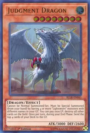 Judgment Dragon BLLR-EN041 Yu-Gi-Oh card from Battles of Legend: Light's Revenge