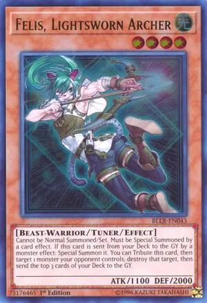 Felis, Lightsworn Archer BLLR-EN043 Yu-Gi-Oh card from Battles of Legend: Light's Revenge