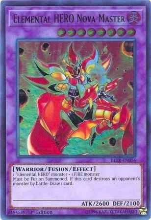 Elemental HERO Nova Master BLLR-EN056 Yu-Gi-Oh card from Battles of Legend: Light's Revenge