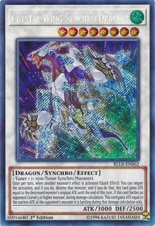 Crystal Wing Synchro Dragon BLLR-EN062 Yu-Gi-Oh card from Battles of Legend: Light's Revenge
