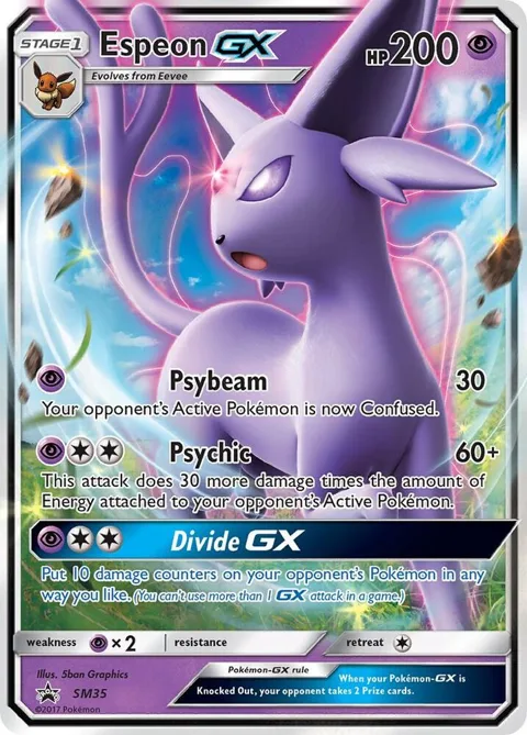 Espeon GX #SM35 Holofoil Pokémon card from SM Promos
