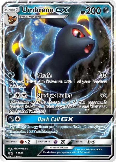 Umbreon GX #SM36 Holofoil Pokémon card from SM Promos