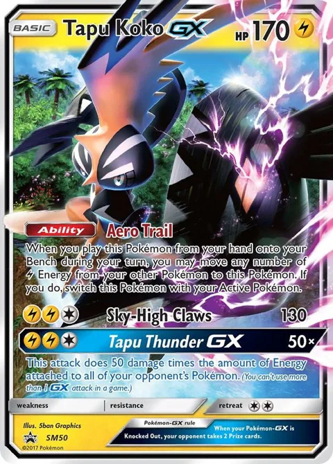 Tapu Koko GX #SM50 Holofoil Pokémon card from SM Promos