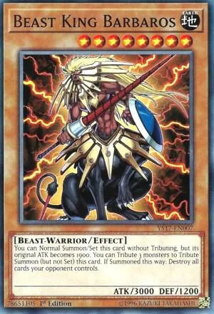 Beast King Barbaros YS17-EN007 Yu-Gi-Oh card from Starter Deck: Link Strike