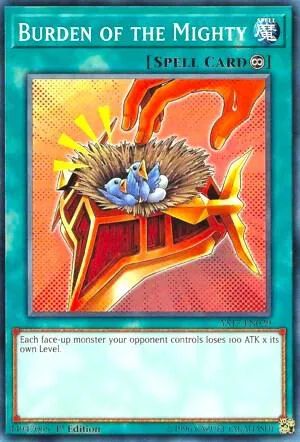 Burden of the Mighty YS17-EN029 Yu-Gi-Oh card from Starter Deck: Link Strike