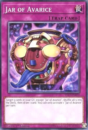 Jar of Avarice YS17-EN032 Yu-Gi-Oh card from Starter Deck: Link Strike
