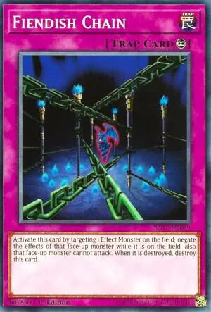 Fiendish Chain YS17-EN039 Yu-Gi-Oh card from Starter Deck: Link Strike