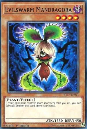 Evilswarm Mandragora YS17-EN011 Yu-Gi-Oh card from Starter Deck: Link Strike