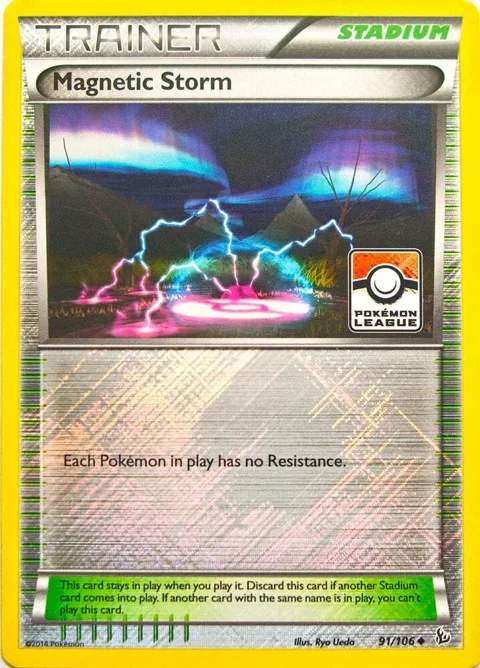 Magnetic Storm - 91/106 Pokemon League #091/106 Reverse Holofoil Pokémon card from League & Championship Cards