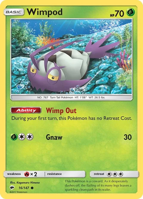 Wimpod #16/147 Pokémon card from SM - Burning Shadows