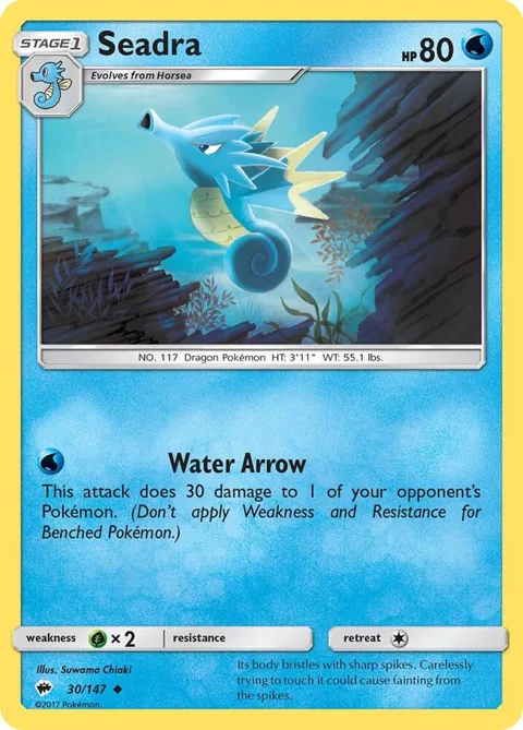 Seadra #30/147 Pokémon card from SM - Burning Shadows