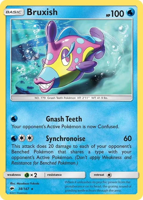 Bruxish #38/147 Pokémon card from SM - Burning Shadows