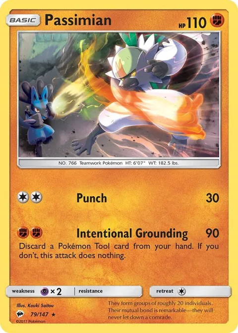 Passimian #79/147 Pokémon card from SM - Burning Shadows