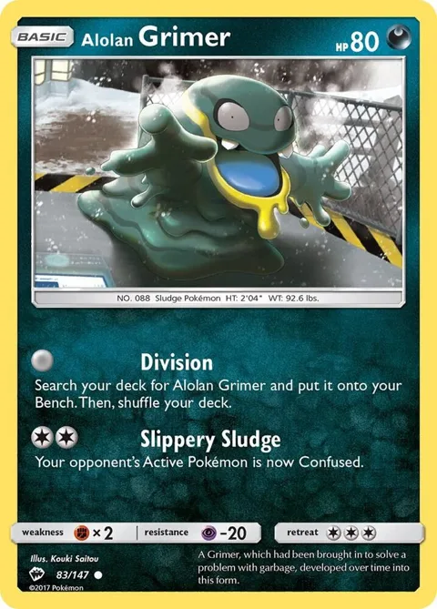Alolan Grimer #83/147 Reverse Holofoil Pokémon card from SM - Burning Shadows
