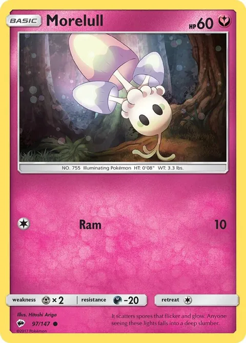 Morelull #97/147 Pokémon card from SM - Burning Shadows