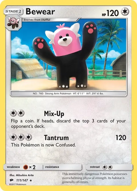 Bewear #111/147 Pokémon card from SM - Burning Shadows
