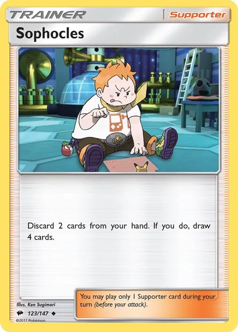 Sophocles #123/147 Pokémon card from SM - Burning Shadows