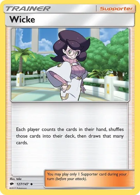 Wicke #127/147 Pokémon card from SM - Burning Shadows
