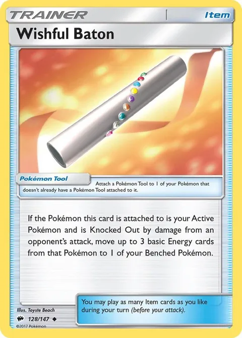 Wishful Baton #128/147 Pokémon card from SM - Burning Shadows