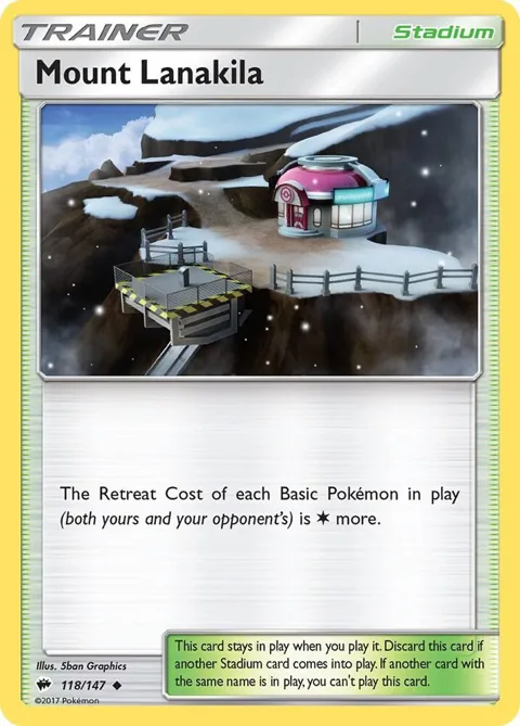 Mount Lanakila #118/147 Pokémon card from SM - Burning Shadows