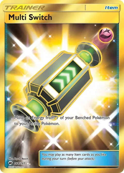 Multi Switch Secret Rare #164/147 Holofoil Pokémon card from SM - Burning Shadows
