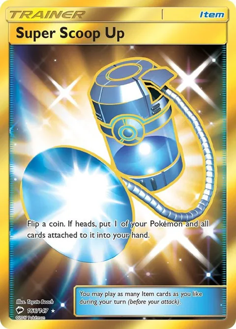 Super Scoop Up Secret Rare #166/147 Holofoil Pokémon card from SM - Burning Shadows