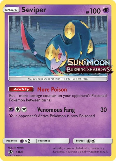 Seviper - SM46 Prerelease #SM46 Holofoil Pokémon card from SM Promos