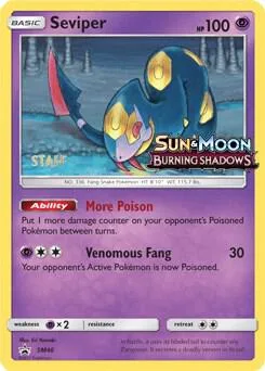 Seviper - SM46 Prerelease [Staff] #SM46 Holofoil Pokémon card from SM Promos