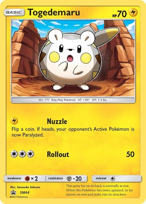 Togedemaru #SM44 Holofoil Pokémon card from SM Promos