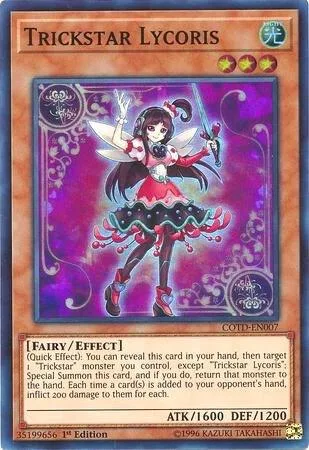 Trickstar Lycoris COTD-EN007 1st Edition Yu-Gi-Oh card from Code of the Duelist