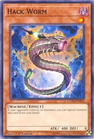 Hack Worm COTD-EN012 1st Edition Yu-Gi-Oh card from Code of the Duelist