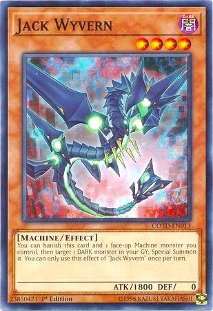 Jack Wyvern COTD-EN013 1st Edition Yu-Gi-Oh card from Code of the Duelist