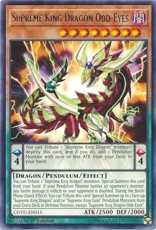 Supreme King Dragon Odd-Eyes COTD-EN015 1st Edition Yu-Gi-Oh card from Code of the Duelist
