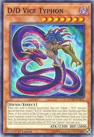 D/D Vice Typhon COTD-EN017 Unlimited Yu-Gi-Oh card from Code of the Duelist