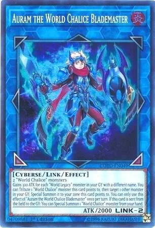 Auram the World Chalice Blademaster COTD-EN049 1st Edition Yu-Gi-Oh card from Code of the Duelist