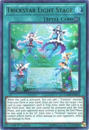 Trickstar Light Stage COTD-EN053 Unlimited Yu-Gi-Oh card from Code of the Duelist
