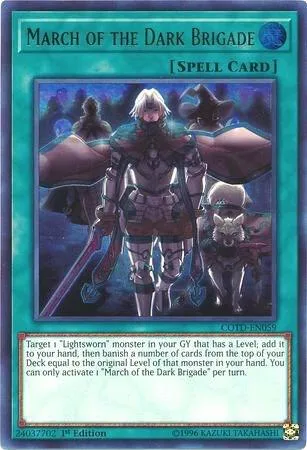 March of the Dark Brigade COTD-EN059 Unlimited Yu-Gi-Oh card from Code of the Duelist