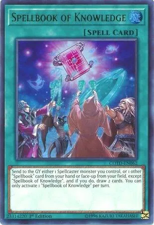 Spellbook of Knowledge COTD-EN062 1st Edition Yu-Gi-Oh card from Code of the Duelist