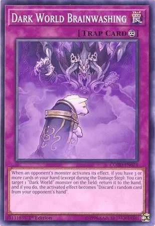 Dark World Brainwashing COTD-EN074 Unlimited Yu-Gi-Oh card from Code of the Duelist