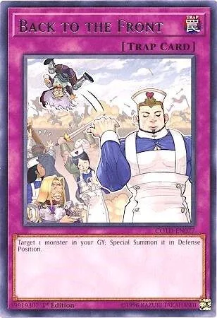 Back to the Front COTD-EN077 1st Edition Yu-Gi-Oh card from Code of the Duelist