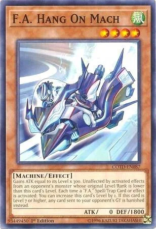 F.A. Hang On Mach COTD-EN087 1st Edition Yu-Gi-Oh card from Code of the Duelist