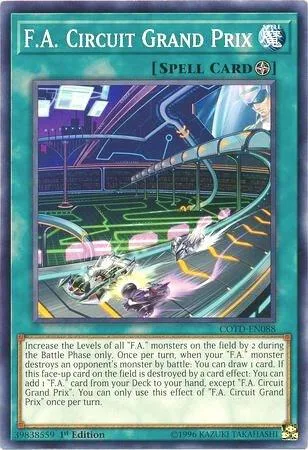 F.A. Circuit Grand Prix COTD-EN088 1st Edition Yu-Gi-Oh card from Code of the Duelist